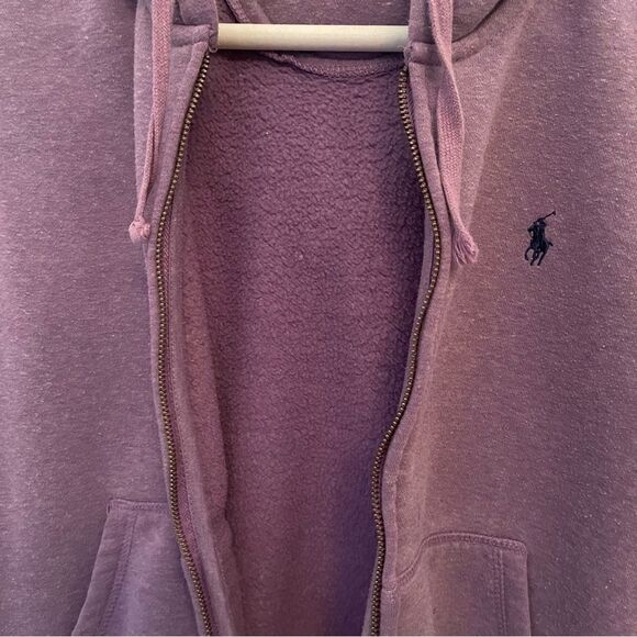 Polo Ralph Lauren Zip Up Hoodie Purple Kids Size L - Picture 3 of 6